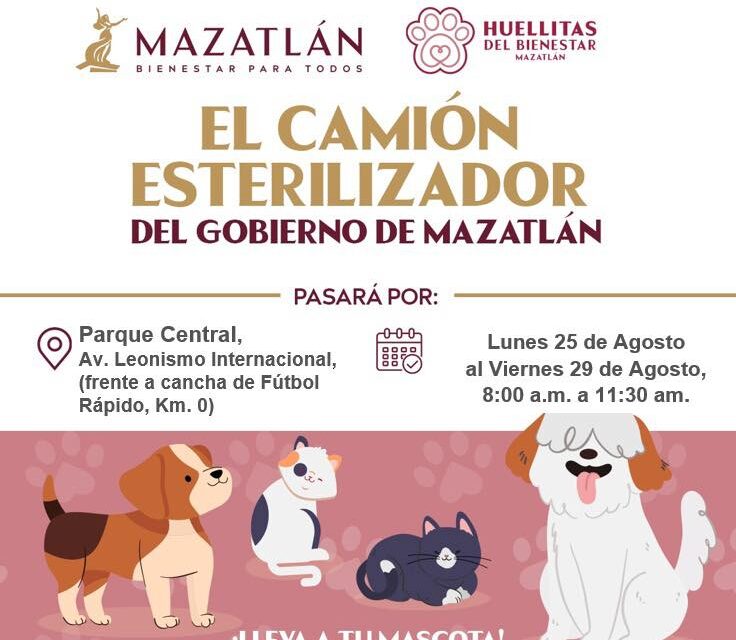 CAMIÓN ESTERILIZADOR EN MAZATLÁN: CUIDA LA SALUD DE TU MASCOTA