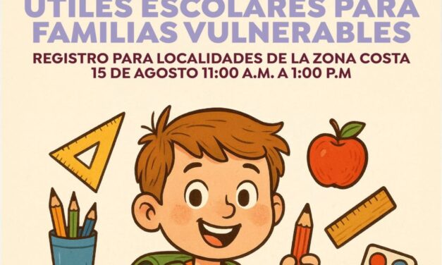 HÉCTOR SANTANA Y MARGUI ZÚÑIGA IMPULSAN PROGRAMA DE ÚTILES ESCOLARES PARA LA NIÑEZ DE LA ZONA COSTA