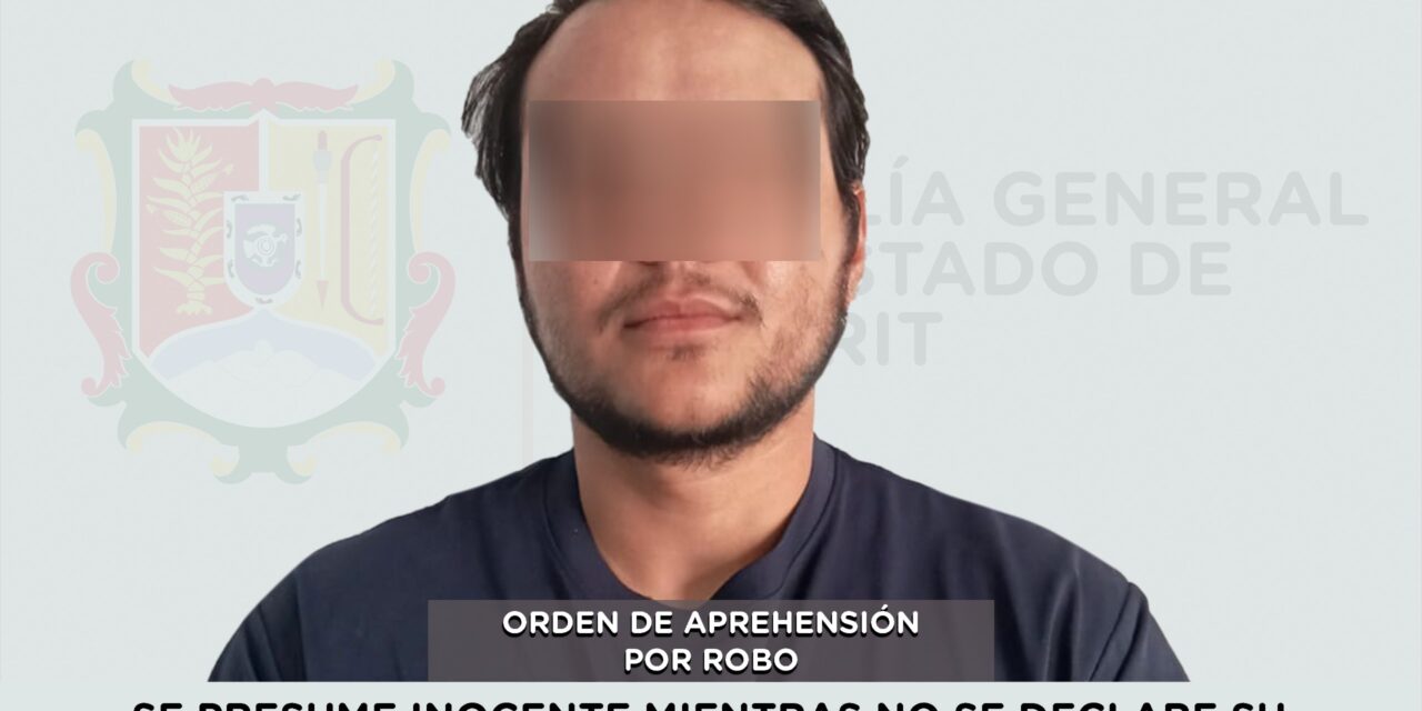 CAPTURADO POR SU PROBABLE PARTICIPACIÓN EN EL DELITO DE ROBO