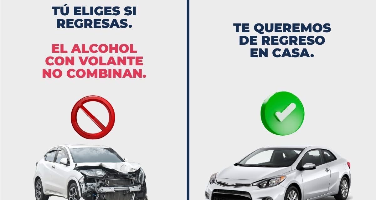 ✋🛑Si tomas no manejes