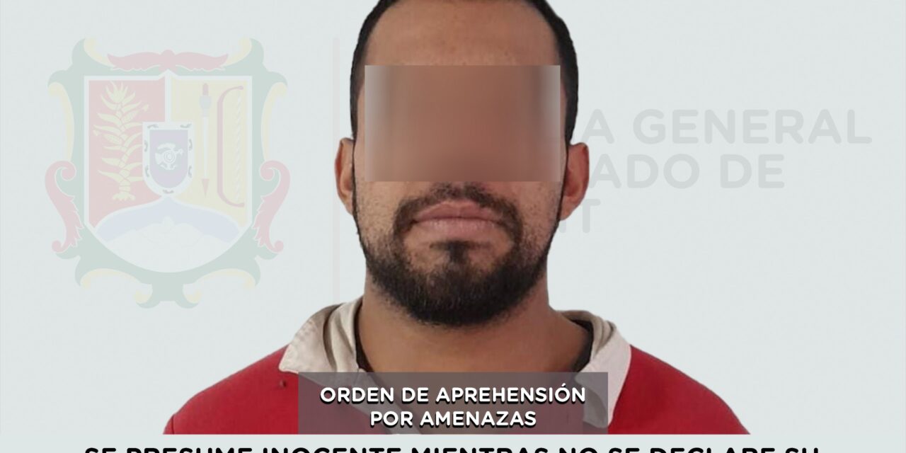 📢 #Boletín | DETENIDO POR EL DELITO DE AMENAZAS EN AGRAVIO DE UNA MUJER