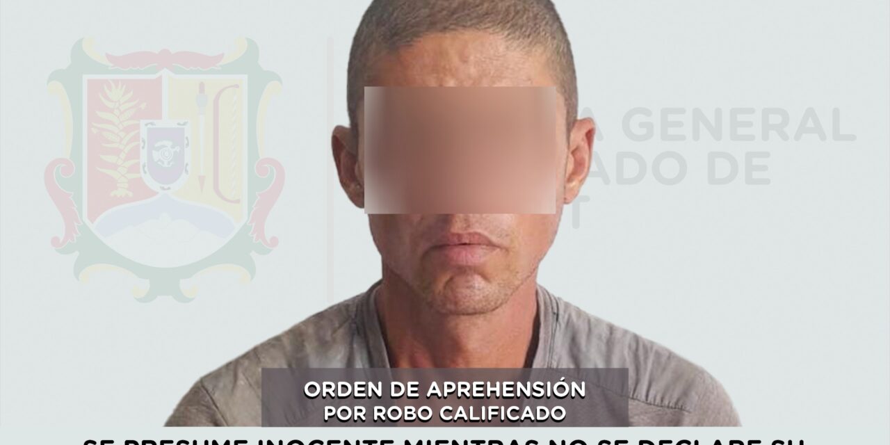 DETENIDO PRESUNTO RESPONSABLE DE ROBO CALIFICADO
