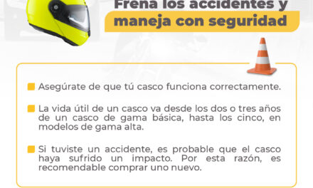 USA CASCO Y MANEJA CON RESPONSABILIDAD