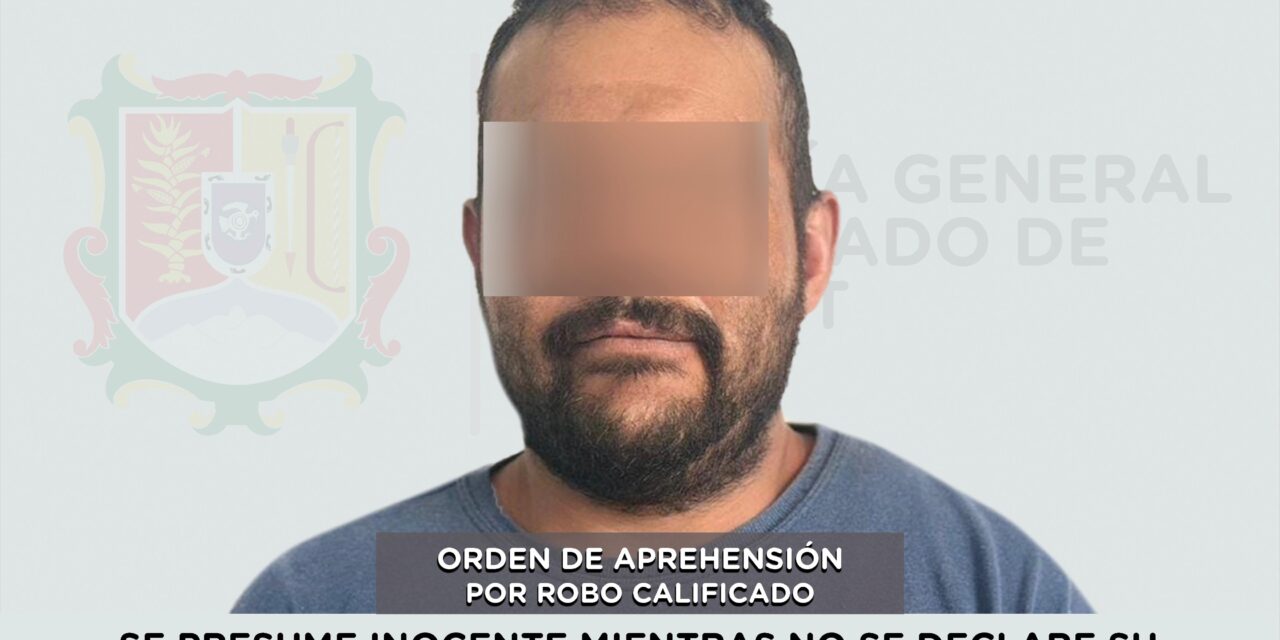 DETENIDO PRESUNTO RESPONSABLE DE ROBO CALIFICADO