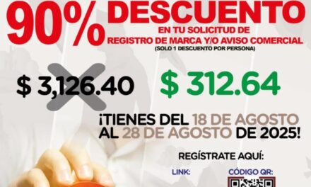 ¡APROVECHA EL 90% DE DESCUENTO EN EL REGISTRO DE TU MARCA!
