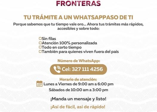 ¡Tu trámite ahora es tan sencillo como enviar un mensaje!