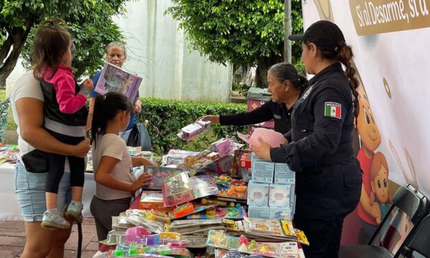 Exitoso canje de juguetes bélicos en Tepic, informa Geraldine Ponce