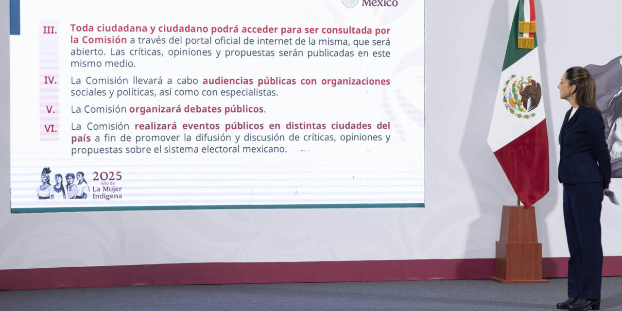 Habrá debate amplio para construir reforma electoral: presidenta Sheinbaum