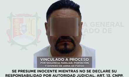 📢 #Boletín | VINCULADO A PROCESO POR VIOLENCIA FAMILIAR, DISPARO Y PORTACIÓN DE ARMA DE FUEGO