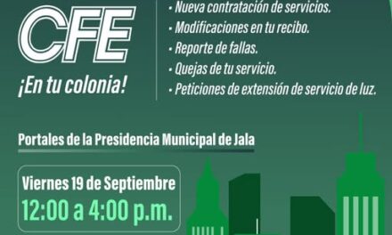 ¡Atención Jala,  la CFE llega con el programa que acerca los servicios directamente a ti!