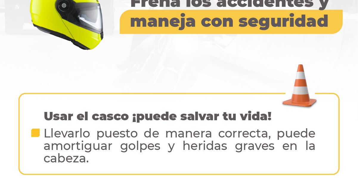 ¡FRENA LOS ACCIDENTES Y MANEJA SEGURO! 👮✅ USA CASCO CORRECTAMENTE Y PROTÉGETE