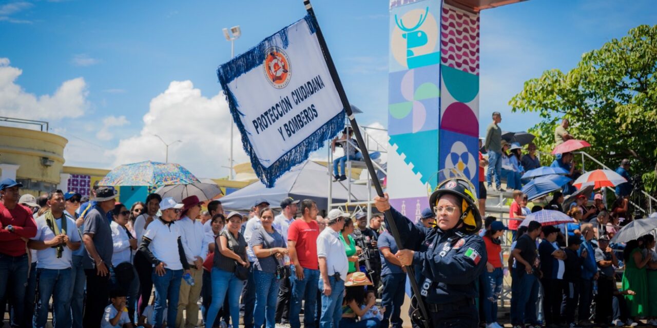 SSPC participa en el desfile cívico-militar por el 215 aniversario de la Independencia de México