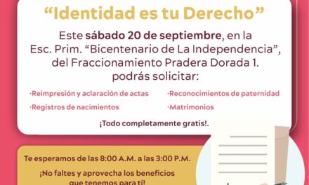 ¡IDENTIDAD ES TU DERECHO!