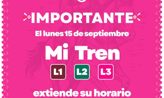 HORARIO EXTENDIDO DE MIMACRO Y MITREN PARA EL GRITO #ALESTILOJALISCO