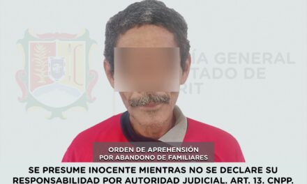 DETENIDO EN ACAPONETA POR ABANDONO DE FAMILIARES