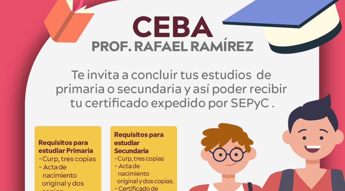 ¡TERMINA TU PRIMARIA O SECUNDARIA!