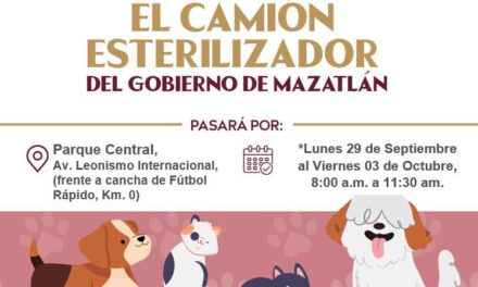 CAMIÓN ESTERILIZADOR EN PARQUE CENTRAL