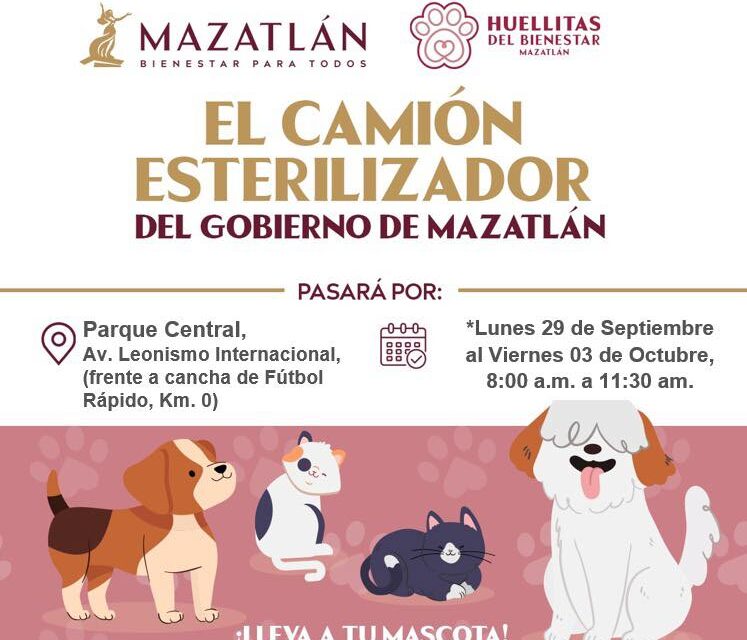 CAMIÓN ESTERILIZADOR EN PARQUE CENTRAL