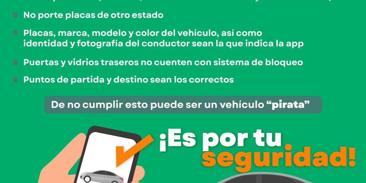 VERIFICA ANTES DE ABORDAR: TU SEGURIDAD ES PRIMERO