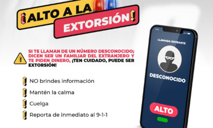 ¡ALTO A LA EXTORSIÓN!