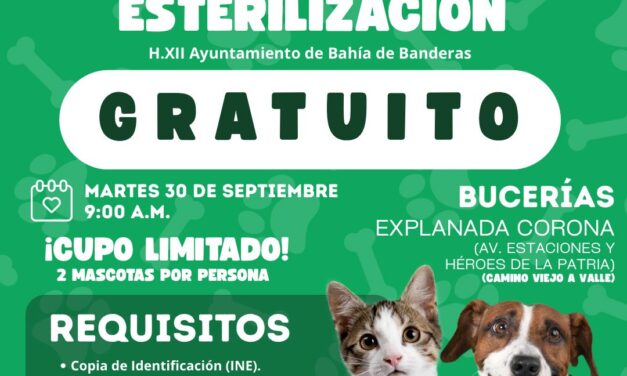 CAMPAÑA DE ESTERILIZACIÓN GRATUITA EN BUCERÍAS