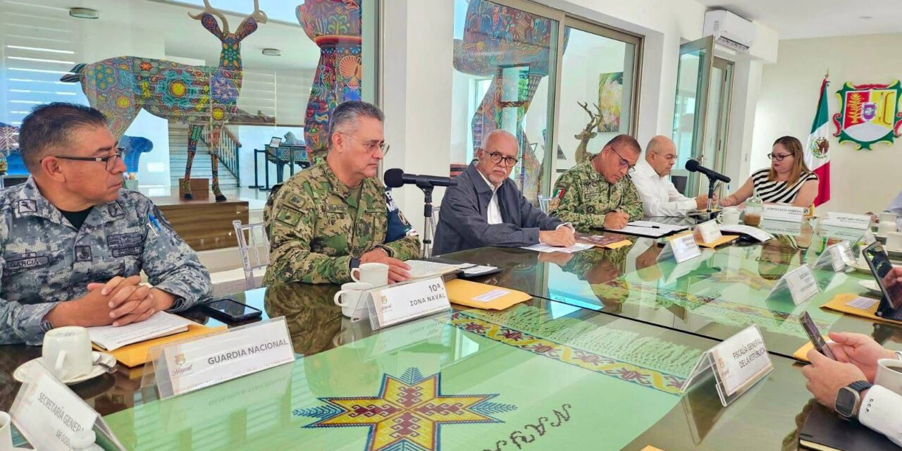 Gobernador Navarro Quintero encabeza Mesa Estatal de Seguridad en Nayarit