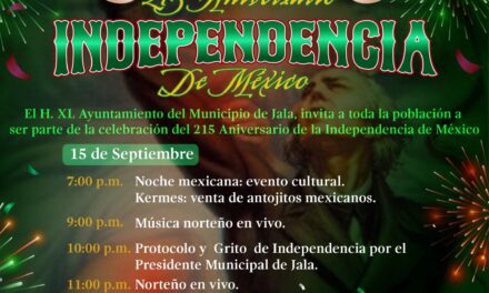 ¡Jala se viste de fiesta para celebrar el 215 Aniversario de la Independencia de México!