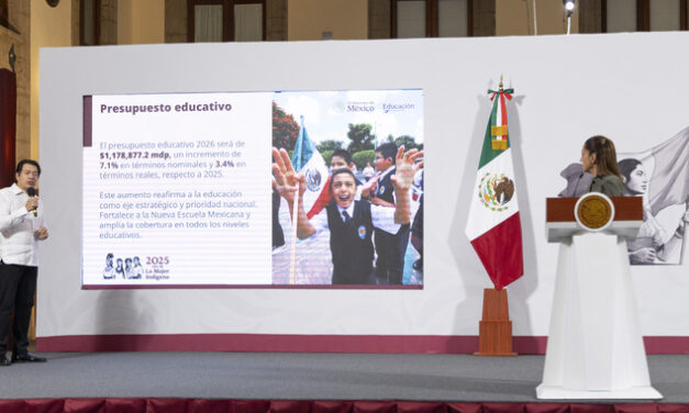 Inversión educativa histórica: 1.1 billones de pesos en 2026 para Educación Básica, Media y Superior, becas e infraestructura