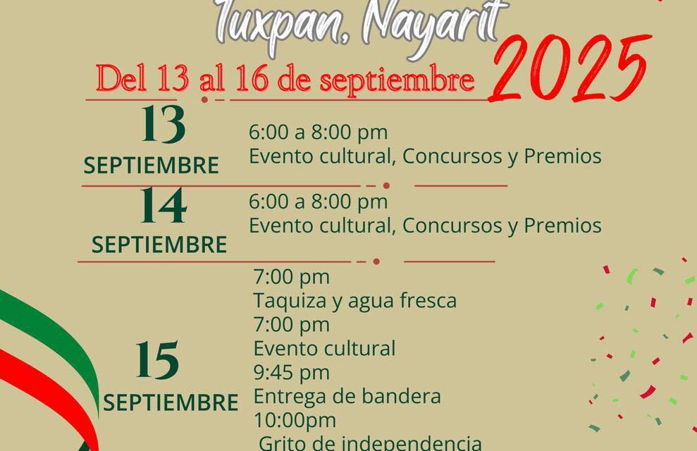 ¡Vive las Fiestas Patrias en Tuxpan, Nayarit!