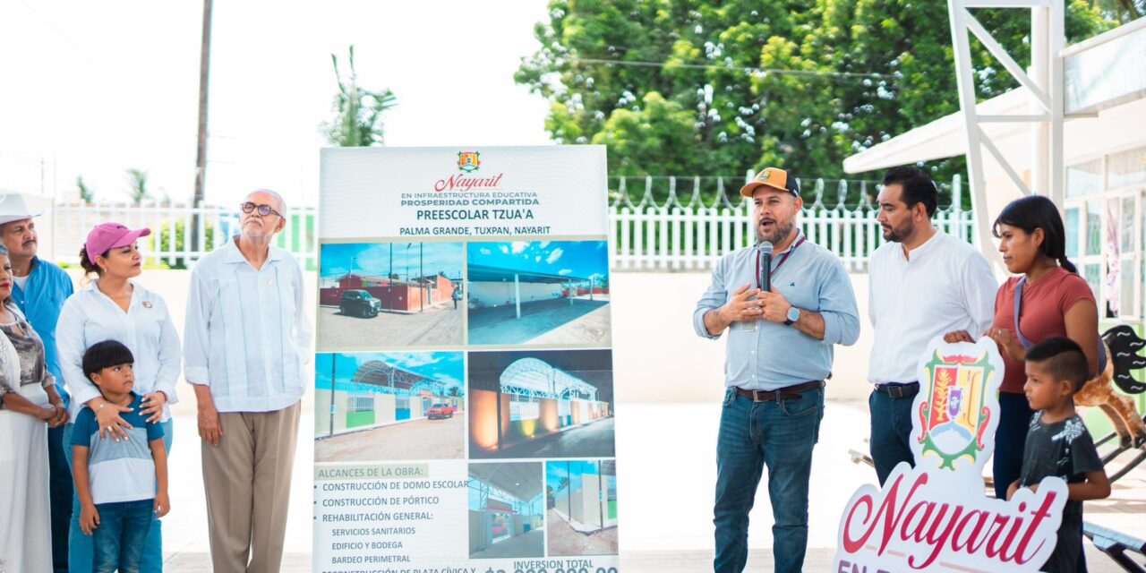 Gobernador Miguel Ángel Navarro Quintero supervisa obras educativas en Tuxpan