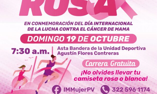 ¡SÚMATE A LA CARRERA ROSA 5K CONTRA EL CÁNCER DE MAMA!