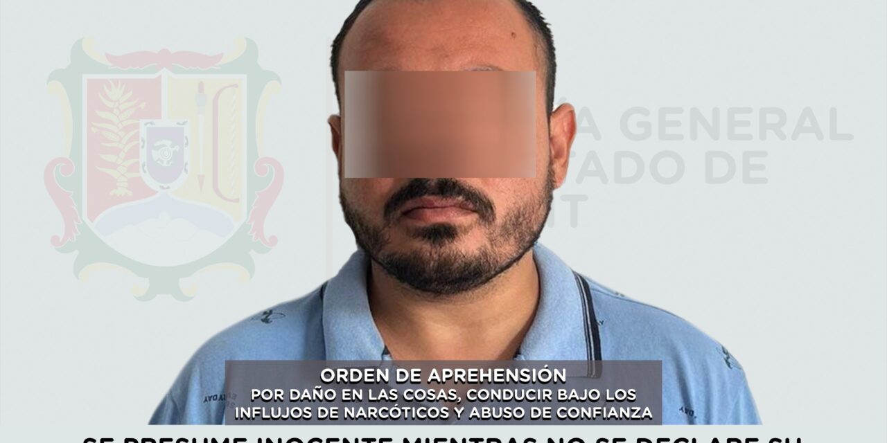 CAPTURADO POR DAÑO EN LAS COSAS, CONDUCIR BAJO LOS INFLUJOS DE NARCÓTICOS Y ABUSO DE CONFIANZA