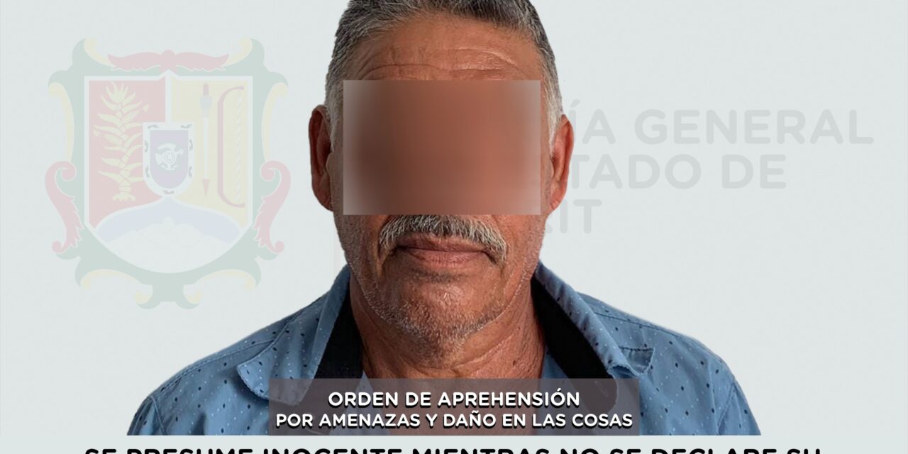 CAPTURADO POR AMENAZAS Y DAÑO EN LAS COSAS