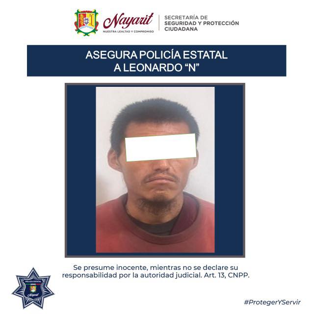 POLICÍA ESTATAL ASEGURA A UNA PERSONA EN COMPOSTELA