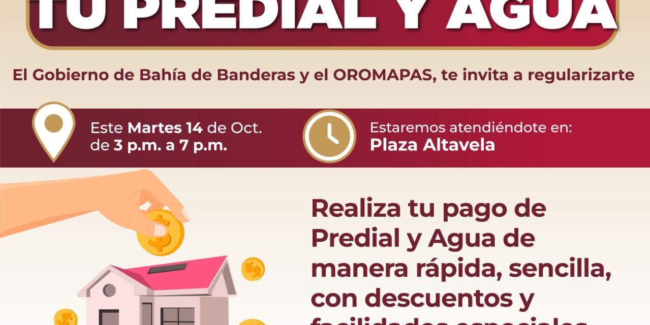 ¡ALTAVELA SED DE LA NUEVA JORNADA DE REGULARIZACIÓN DE PREDIAL Y AGUA!