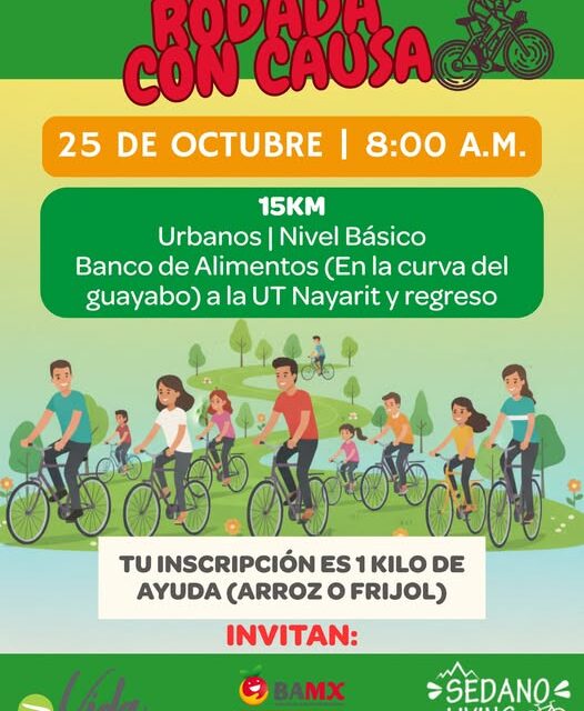 Rodada con Causa – A beneficio del Banco de Alimentos Nayarit A. C.