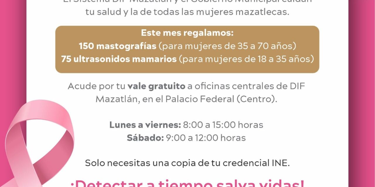¡OCTUBRE ROSA EN DIF MAZATLÁN!