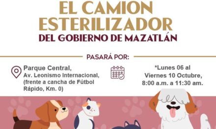 CAMIÓN ESTERILIZADOR EN PARQUE CENTRAL