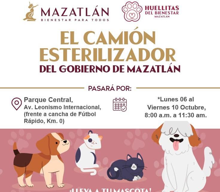 CAMIÓN ESTERILIZADOR EN PARQUE CENTRAL