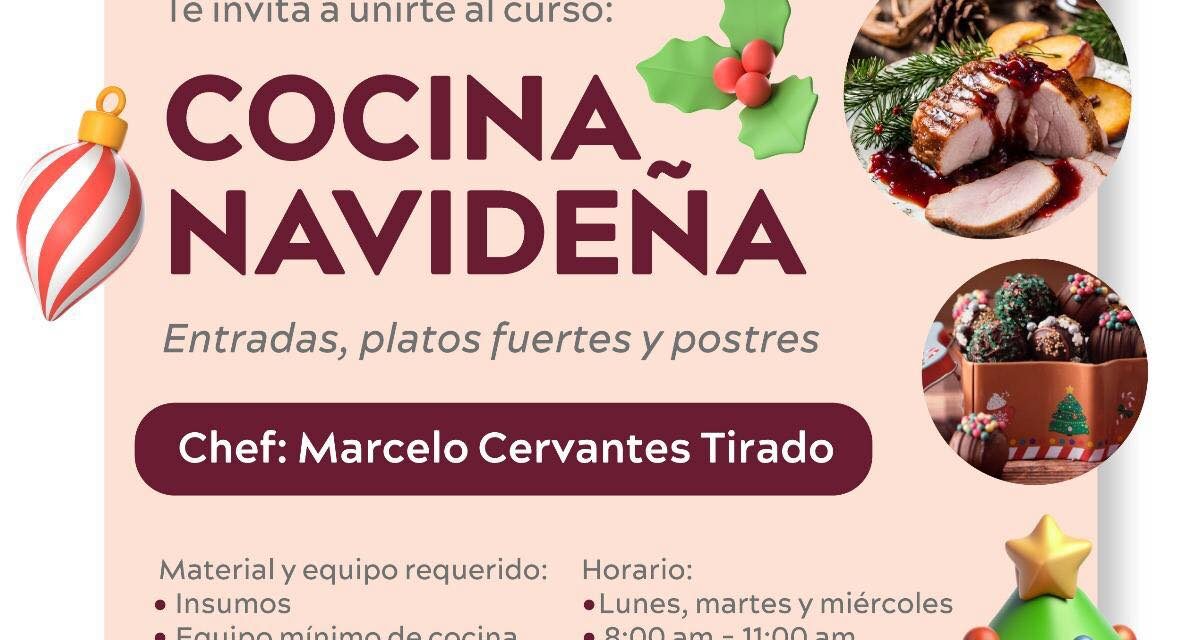 CURSO GRATUITO DE COCINA NAVIDEÑA EN MAZATLÁN