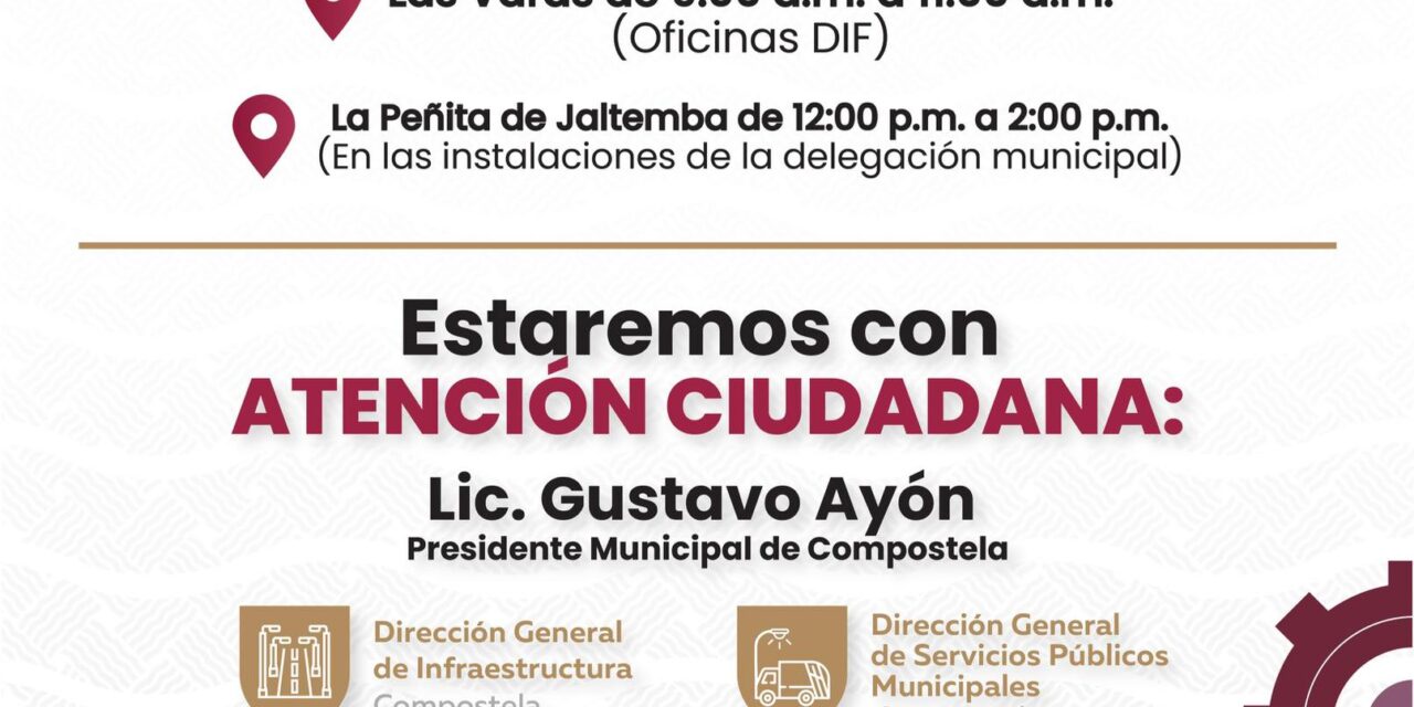 PARTICIPA EN LOS ENCUENTROS CIUDADANOS EN LAS VARAS Y LA PEÑITA