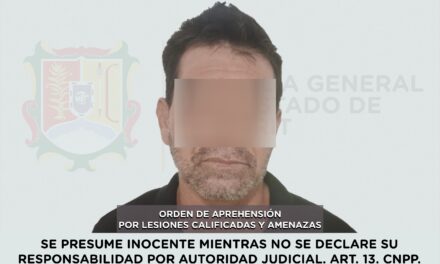 APREHENDIDO EN ACAPONETA POR LESIONES CALIFICADAS Y AMENAZAS