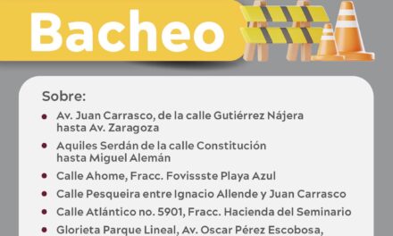 MAZATLÁN AVANZA CON EL PROGRAMA DE BACHEO