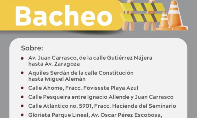 MAZATLÁN AVANZA CON EL PROGRAMA DE BACHEO