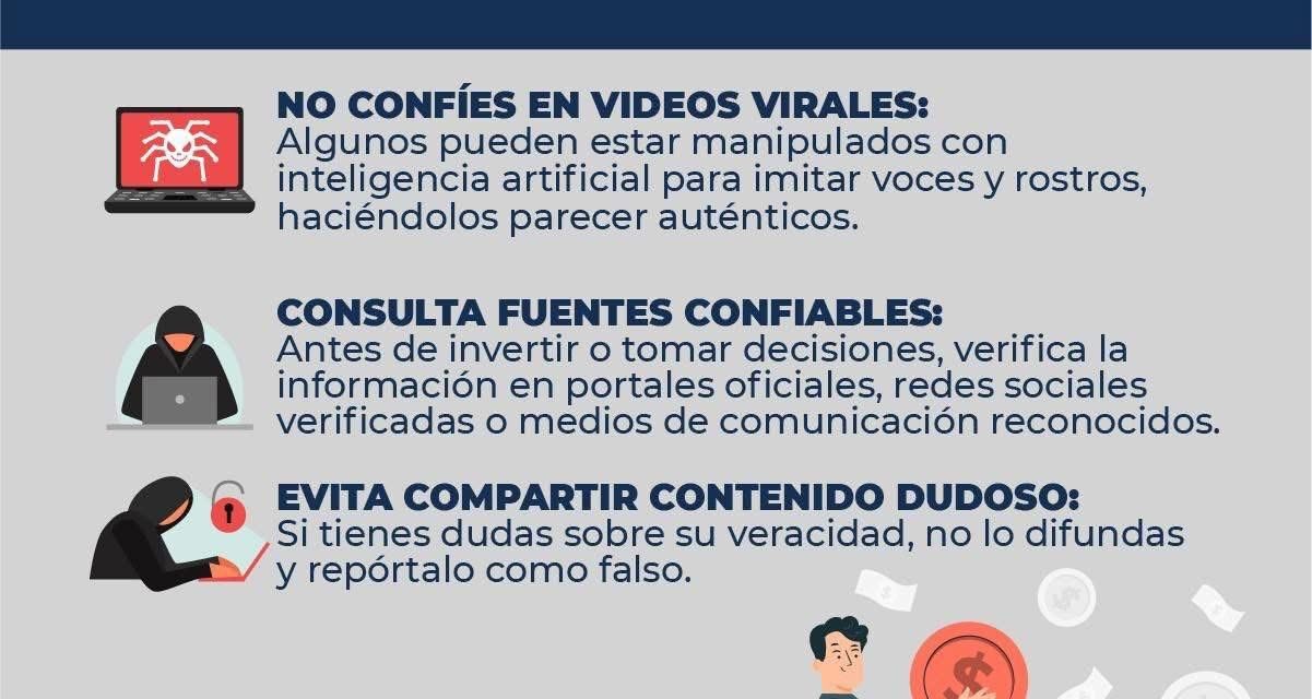 👮La @SSPC te alerta sobre fraudes con videos falsos de inversiones: