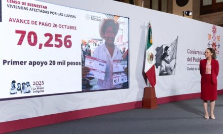 Gobierno de México: se han otorgado 70 mil 256 apoyos a personas afectadas por las lluvias