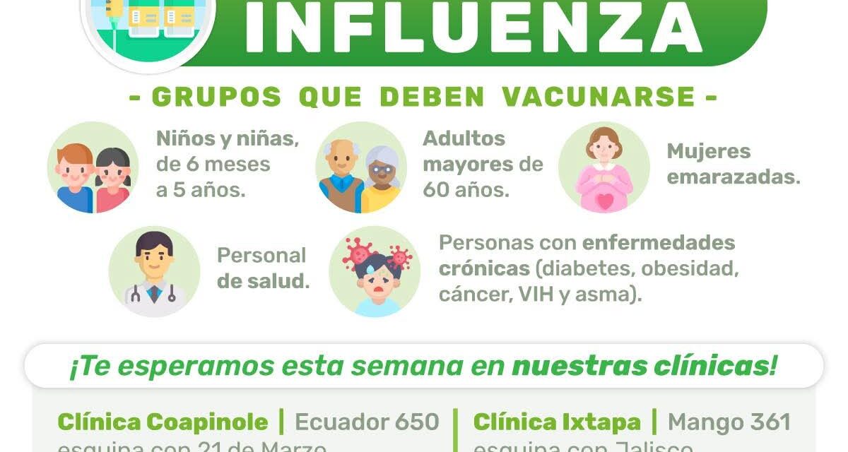 ¡Vacúnate gratis contra la influenza en las clínicas Dr. Tucán!