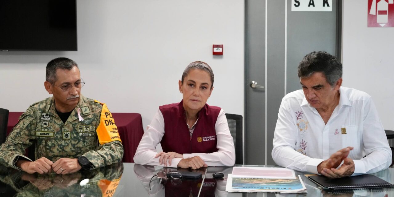 Río Pánuco no representa riesgo, informa presidenta Sheinbaum desde Tamaulipas