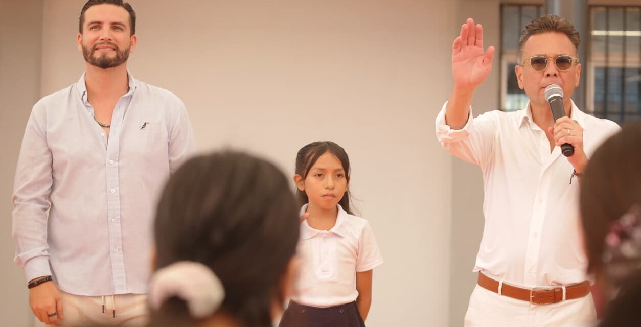 Pablo Lemus y Luis Munguía inauguran la Escuela Primaria Prisciliano Sánchez en El Progreso