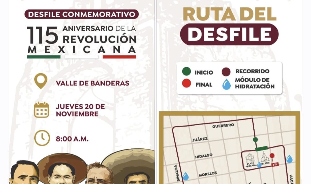 HÉCTOR SANTANA INVITA AL DESFILE POR EL 115 ANIVERSARIO DE LA REVOLUCIÓN